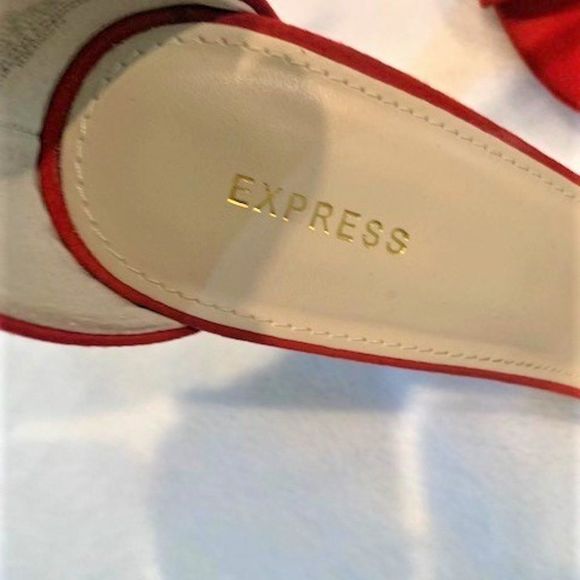 Express Red High Heel Sandals - Picture 3 of 6